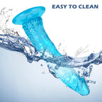 7.9? Blue Dildo,Realistic Small Dildos with Human Safety Material, Adult Sex Toy with Powerful Suction Cups, Anal Dildo for Wome