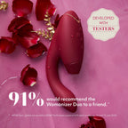 Womanizer Duo 1 Clitoris Sucking Vibrator for Women | Vibrating Suction Adult Sex Toy | Clitoral & G spot Stimulator | Dildo Cli