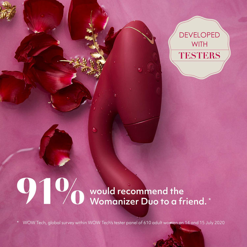 Womanizer Duo 1 Clitoris Sucking Vibrator for Women | Vibrating Suction Adult Sex Toy | Clitoral & G spot Stimulator | Dildo Cli