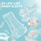 Automatic Male Masturbator with APP Control - Transparent Outer Shell Penis Pump with 3 Vacuum Suction & 7 Vibration, Sex Machin