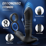 Lotene Prostate Massager Male Sex Toys for Men - 3IN1 Male Sex Toy with Dual Cock Ring, App & Remote Control Prostate Vibrator T