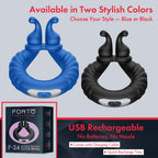 Forto F-24: Sili Textur Vib Cockring Bk