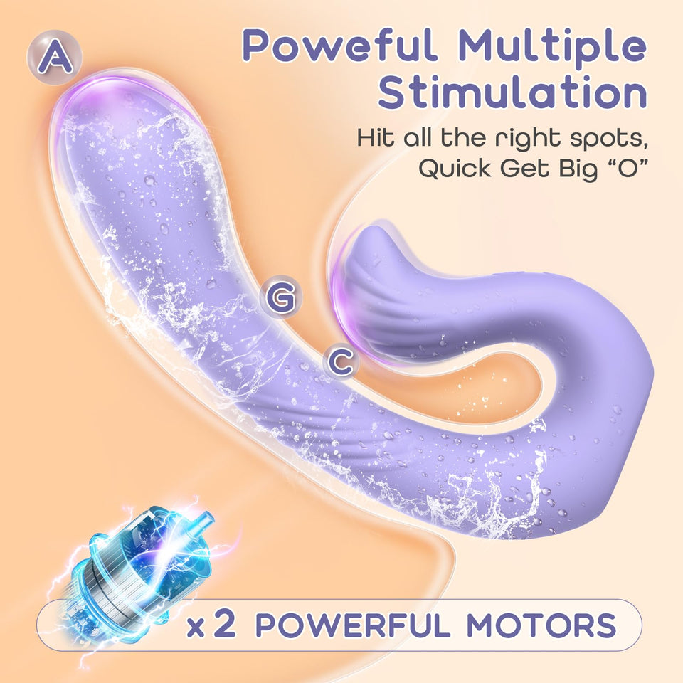 Sexual Pleasure Tools for Women: Remote Control Vibrator Wearable for Female with Strong Vibration, Quiet Dual Motor Internal Vi