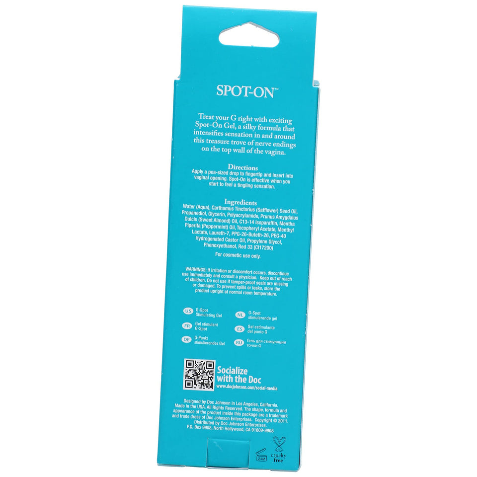Doc Johnson Spot On, G-Spot Stimulation Gel For Women, 2-Ounce
