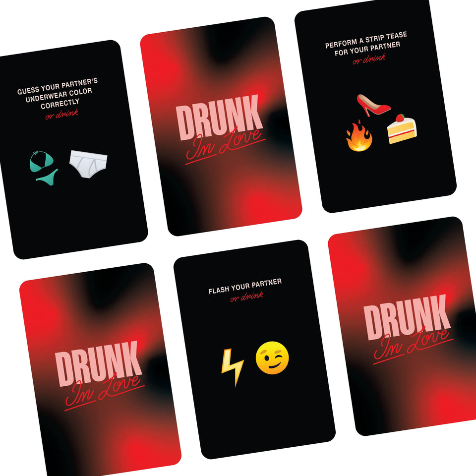 Drunk in Love Couples Drinking Card Game Fun Intimate Date Night Games Relationship Couples Games for Adults 50 Spicy Dare Cards