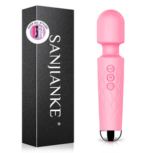 SANJIANKE Vibrator Wand, Female Adult Sex Toys, Wand Massager, Clit Stimulator Sex Toy,Vibrator Dildo, with 8 Speeds of Pleasure