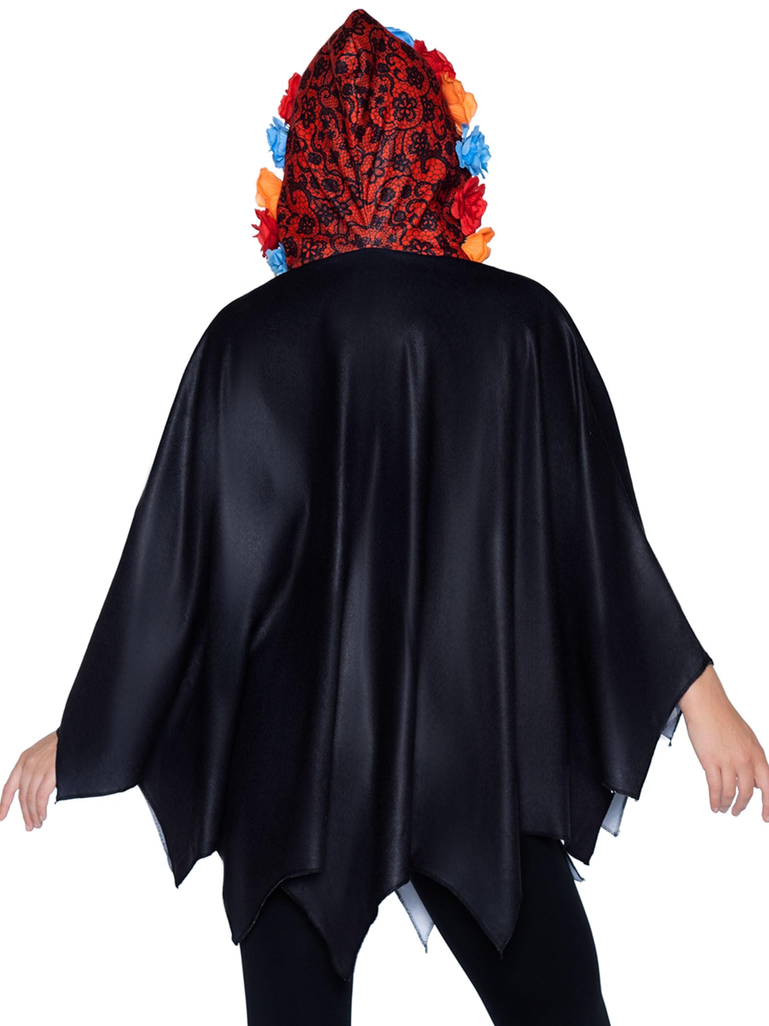 Day Of The Dead Poncho, Featur - O/S / Multicolor