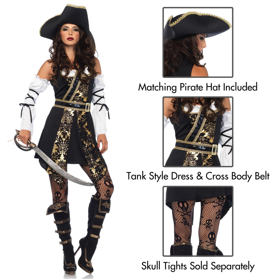 4Pc.Black Sea Buccaneer,Dress,