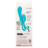Calexotics Enchanted Lover Massager - Waterproof Vibrator Toys For Couples - Adult Sex Clitoral G Spot Rabbit Massager - Teal