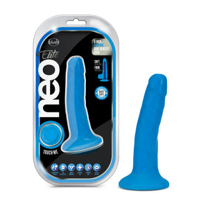Neo Elite - 6 Inch Dual Density Cock - Neon Blue