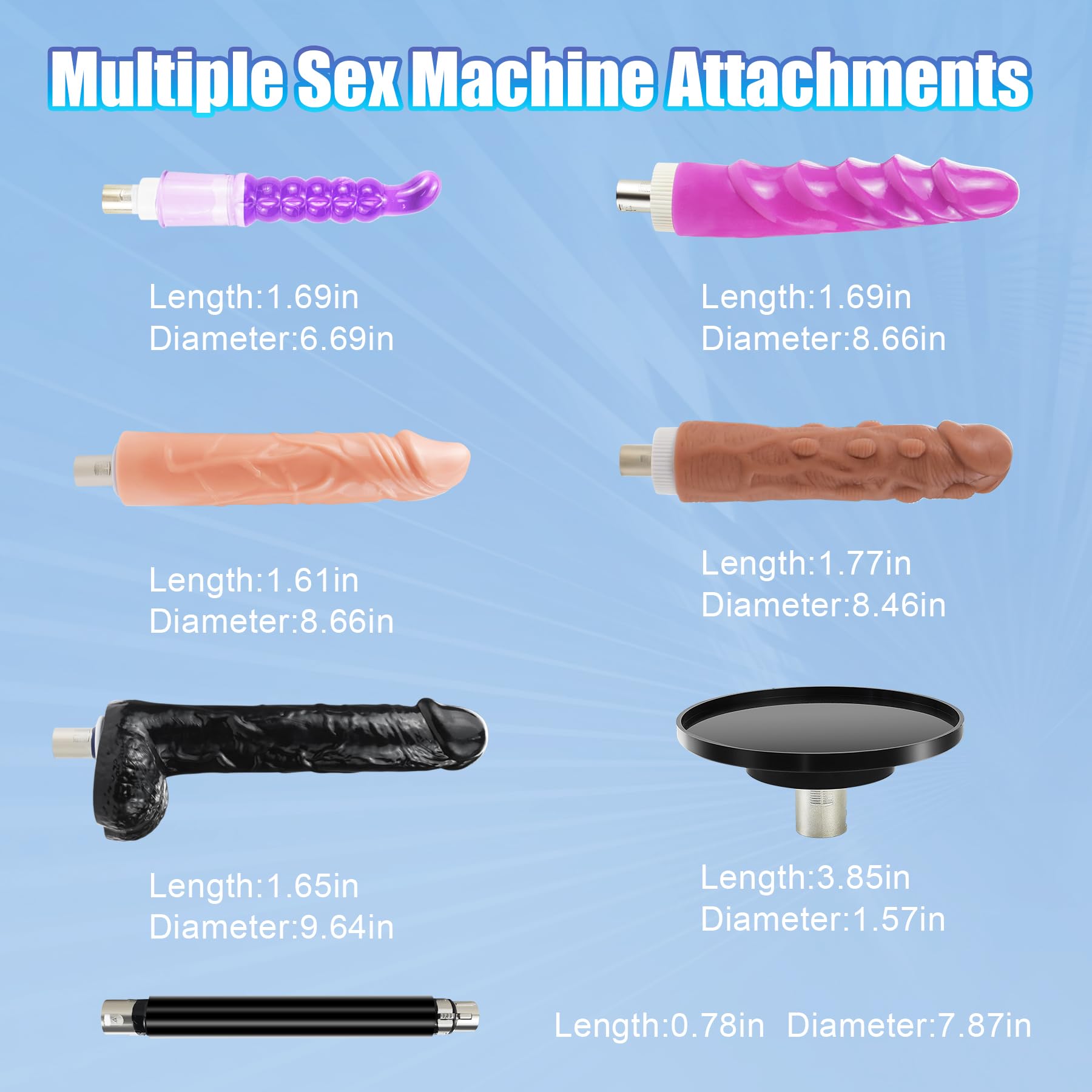 Sex Machine Thrusting Automatic Dildo Machine with Realistic Dildo and Suction Cup Adapter, WIMOSO Thrust Sex Machine for Women