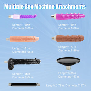 Sex Machine Thrusting Automatic Dildo Machine with Realistic Dildo and Suction Cup Adapter, WIMOSO Thrust Sex Machine for Women