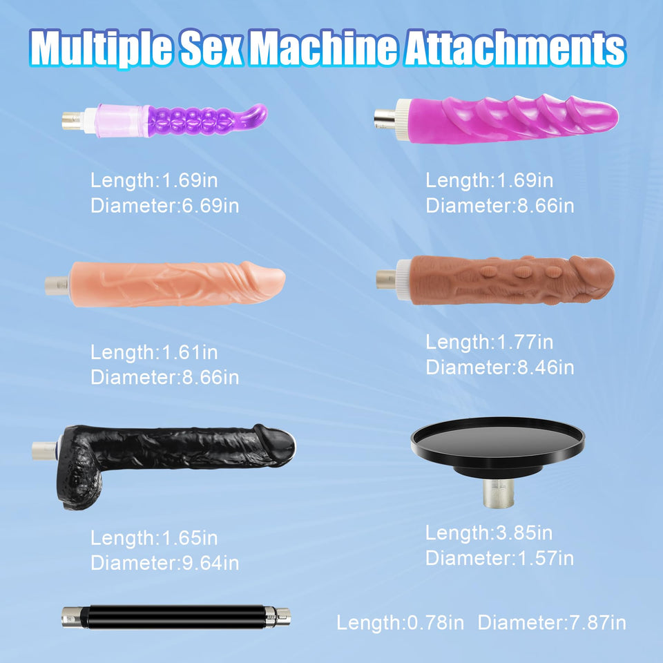 Sex Machine Thrusting Automatic Dildo Machine with Realistic Dildo and Suction Cup Adapter, WIMOSO Thrust Sex Machine for Women