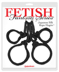 Pipedream Fetish Fantasy Series Japanese Silk Rope Hogtie, Black