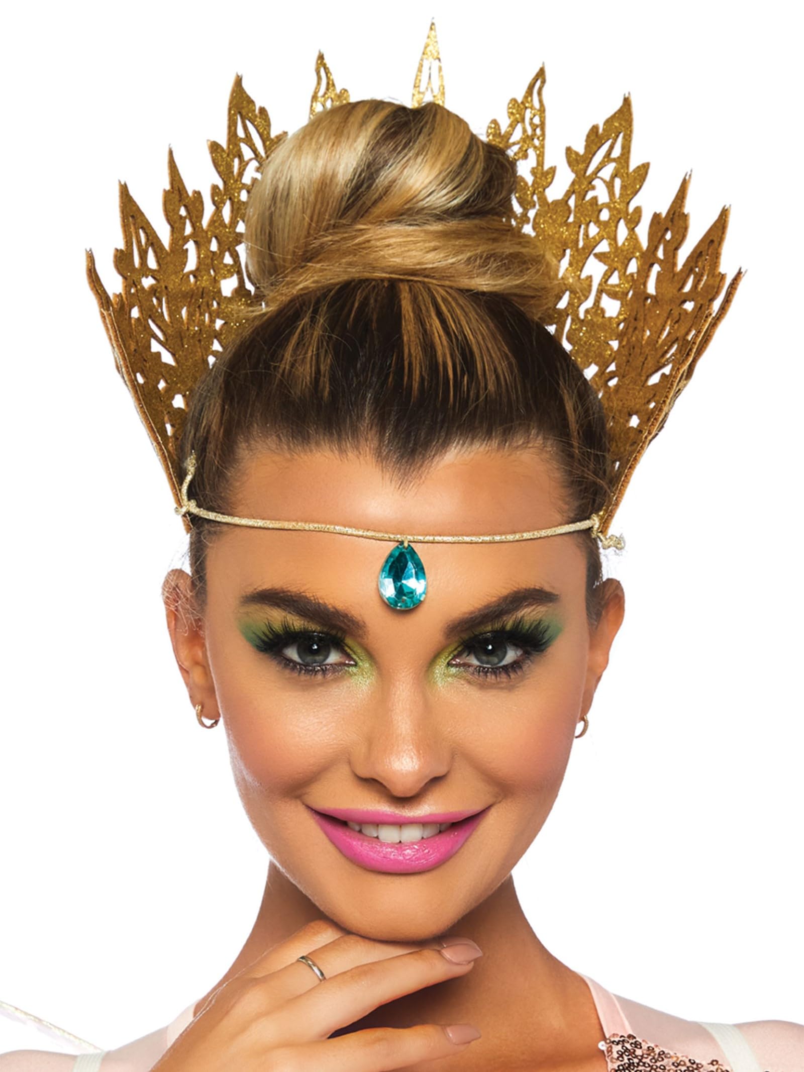 Leg Avenue Glitter Die Cut Crown With Jew Gold Color