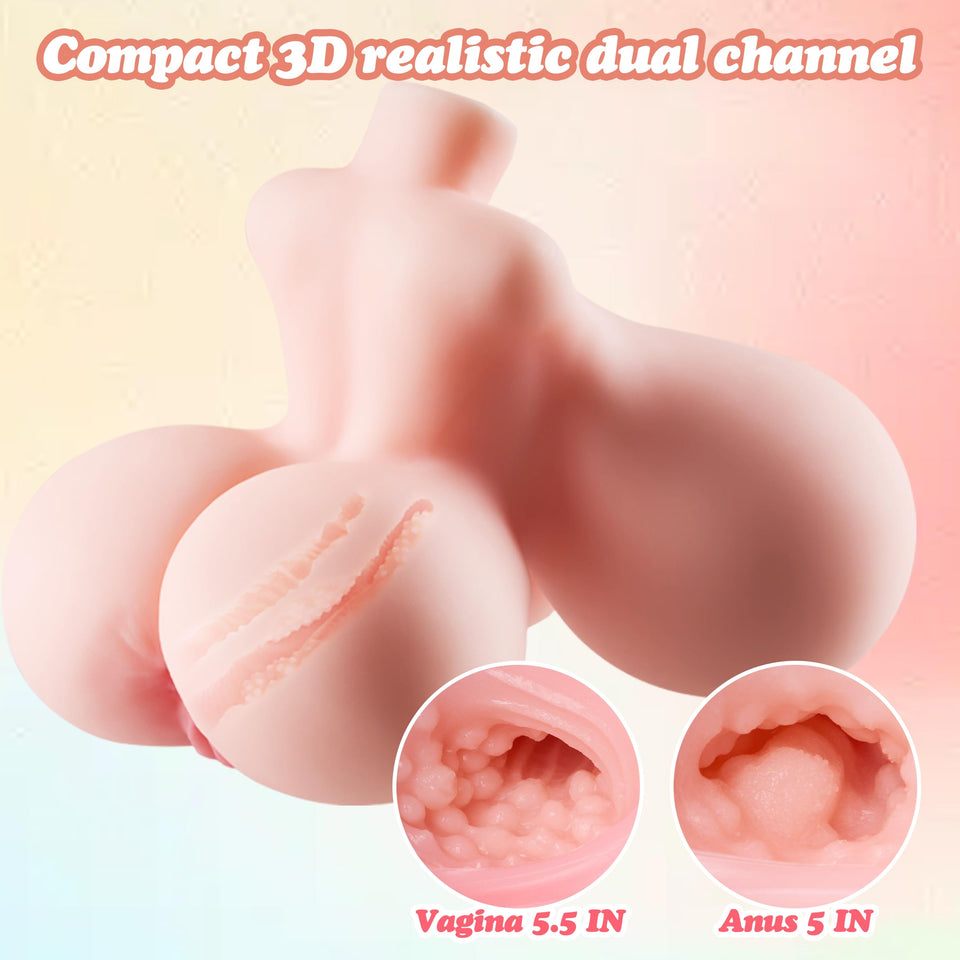 2lb Small Big Boobs Sex Dolls for Men Male Masturbator with Torso and, Mini Female Love Doll 3D Realistic Adult Sex Dolls for Me