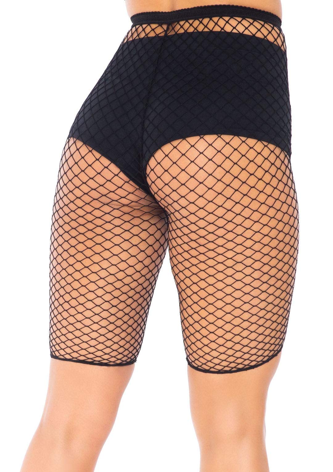 Industrial Net Biker Shorts. - 1X-2X / Black