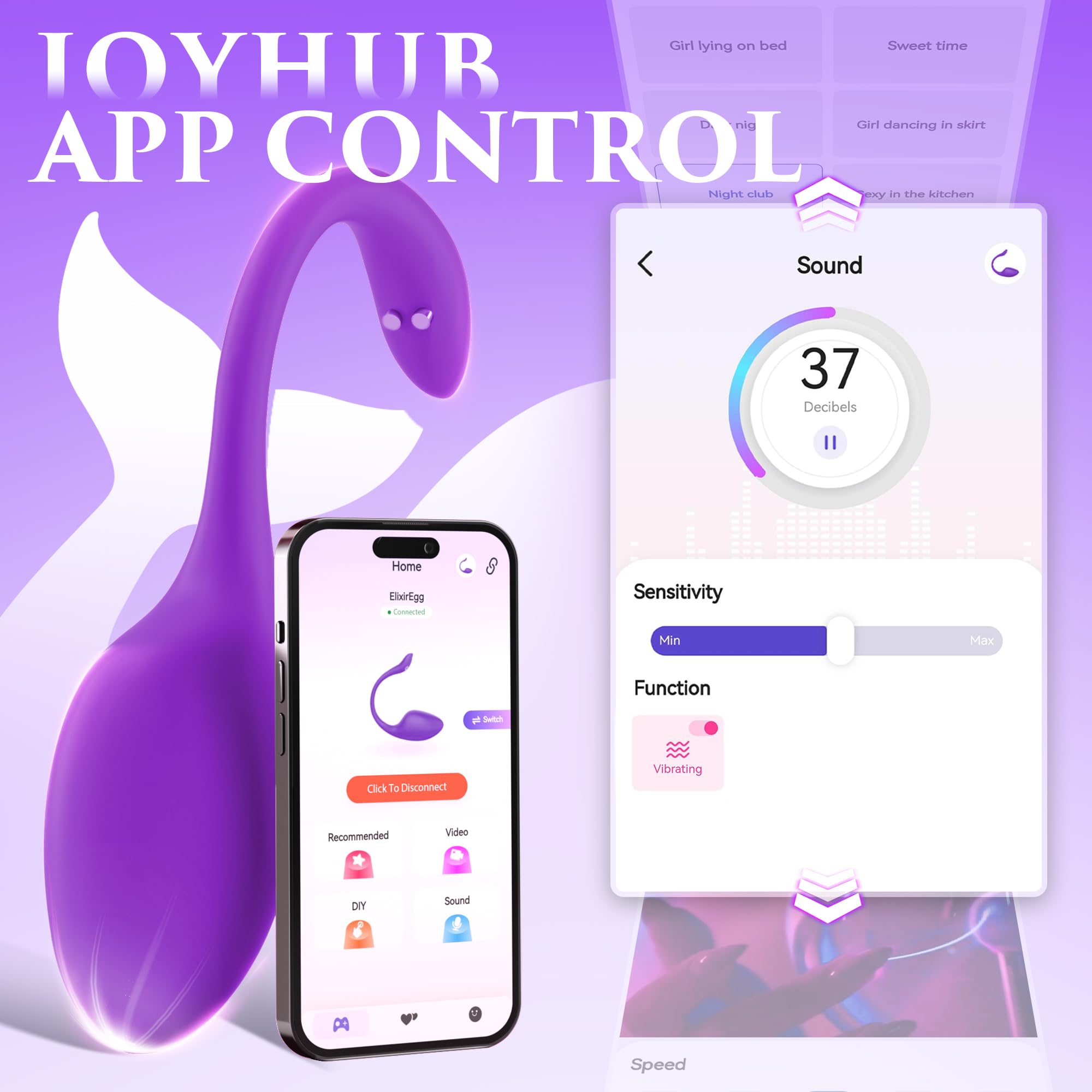 Sex Toys Vibrator for Couples - APP Wearable Panty Vibrator with 9 Vibrating,Long Distance Remote Control Vibrator, G Spot Clito