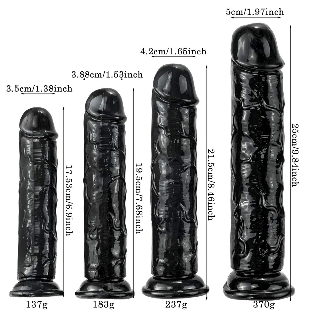 Black Realistic Dildo,7 Inch Small Dildo With Strong Suction Cup For Hand-Free Play, Adult Sexy Toy For Men Women Female Couples