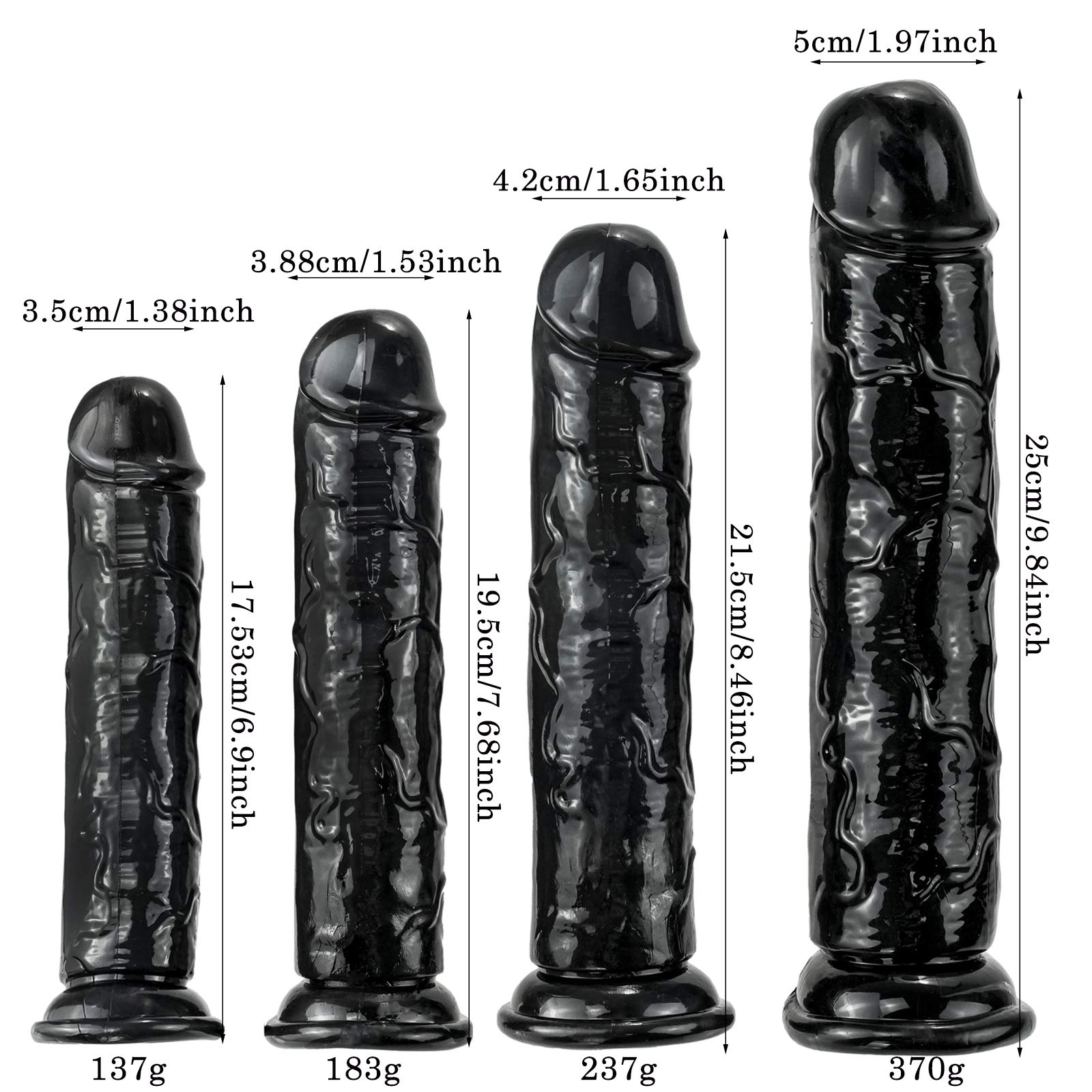 Black Realistic Dildo,7 Inch Small Dildo With Strong Suction Cup For Hand-Free Play, Adult Sexy Toy For Men Women Female Couples
