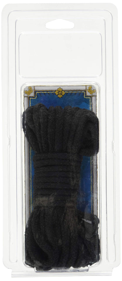 Doc Johnson Japanese Bondage Rope - Soft Cotton Rope - Gentle On The Skin - 32 Feet Of Rope - Black