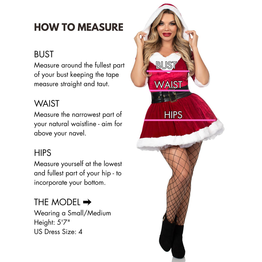 2Pc.Mrs. Claus,Velvet Hooded D
