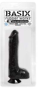 Basix 9'' Dong With Suction, Black