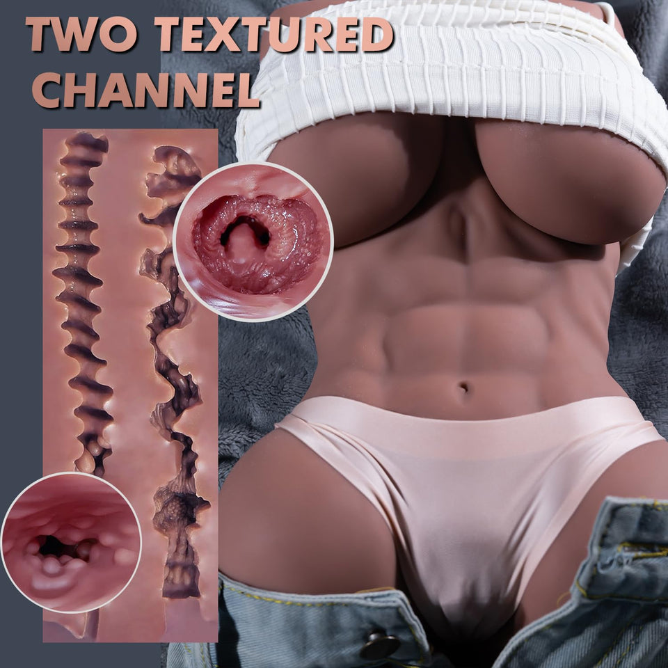 11 LB Realistic Sex Doll for Men, Sexy Abdominal Muscle Doll Adult Toy, Vivid Love Doll Pocket Pussy Male Sex Toy for Vaginal An
