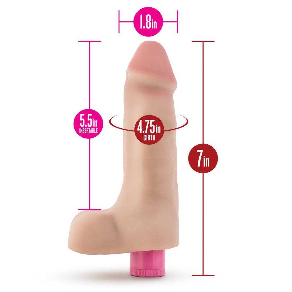 7 Inch Soft Realistic Feel Vibrating Dildo - Multi Speed Powerful Vibrator - X5 Real Feel Very Soft Sex Toy