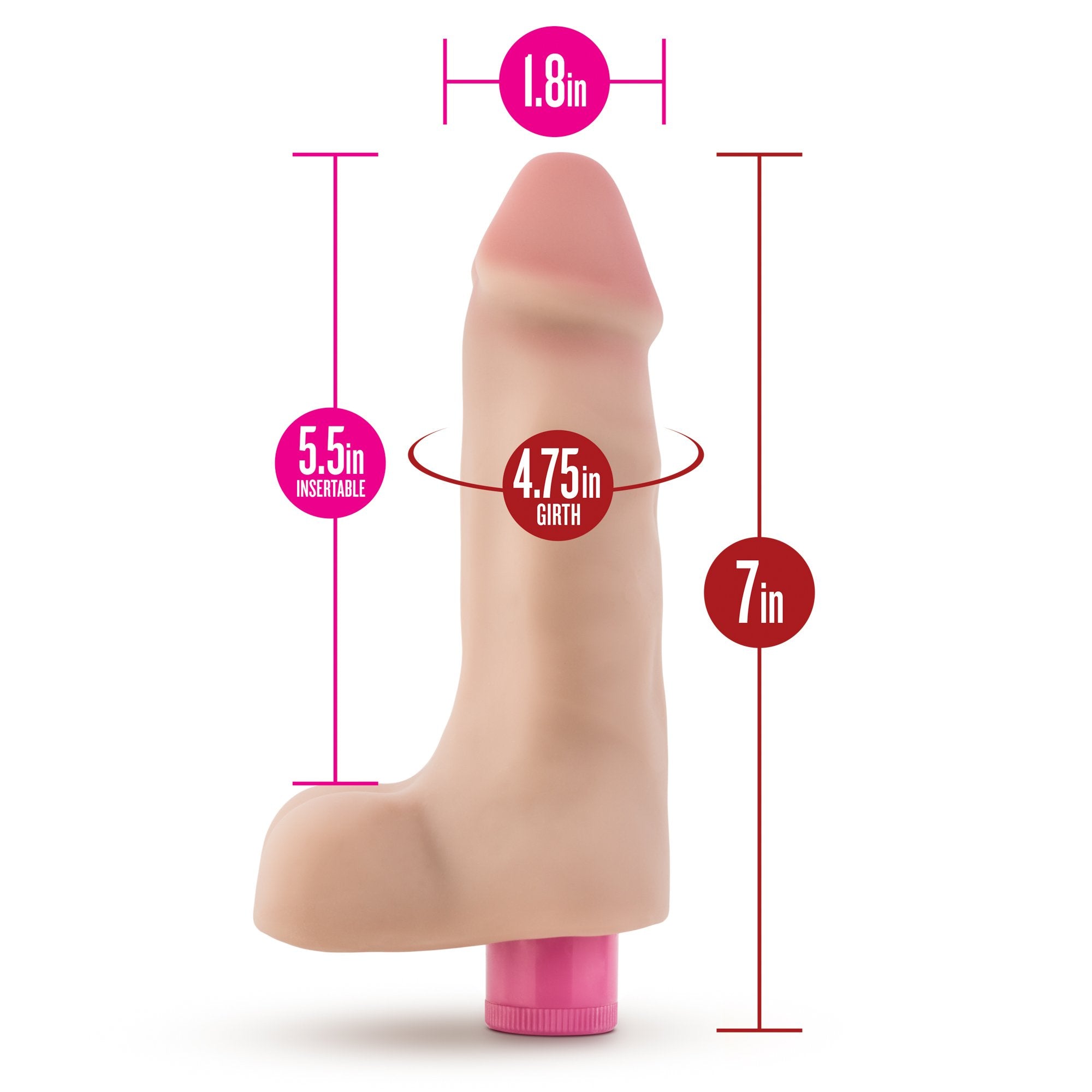 7 Inch Soft Realistic Feel Vibrating Dildo - Multi Speed Powerful Vibrator - X5 Real Feel Very Soft Sex Toy