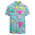Artsadd 80s Outfit for Men Hawaiian Shirt 90s Shirts Big and Tall Retro 80s Themed Party Outfits Disco Costume Beach Clothes 4X