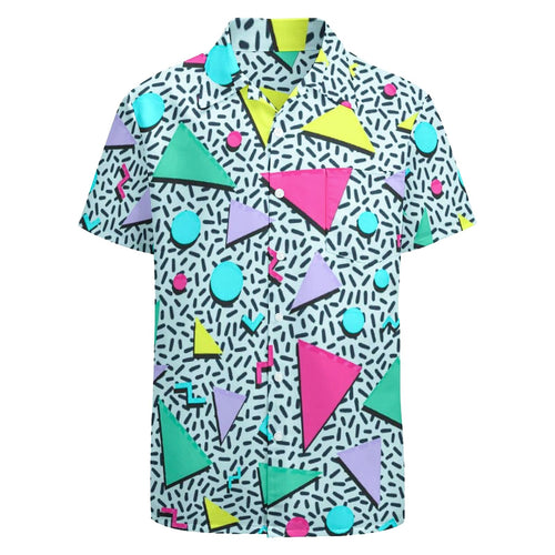 Artsadd 80s Outfit for Men Hawaiian Shirt 90s Shirts Big and Tall Retro 80s Themed Party Outfits Disco Costume Beach Clothes 4X