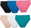 Fruit of the Loom Womens 6pk Microfiber Hi-Cut, Assorted, 7