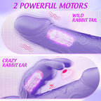 FIDECH Womens Sex Toys Vibrator, Realistic Textured G Spot Anal Vibrators Rabbit Dildo, Lavender Female Vibradores with Dual Mot