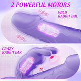 FIDECH Womens Sex Toys Vibrator, Realistic Textured G Spot Anal Vibrators Rabbit Dildo, Lavender Female Vibradores with Dual Mot