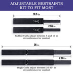 BDSM Bondage Sex Toys Restraints, Couples Sex Toy Handcuffs Adjustable Sex Cuffs Sex Restraints Straps Wrist-to-Thigh, Restraint