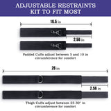 BDSM Bondage Sex Toys Restraints, Couples Sex Toy Handcuffs Adjustable Sex Cuffs Sex Restraints Straps Wrist-to-Thigh, Restraint
