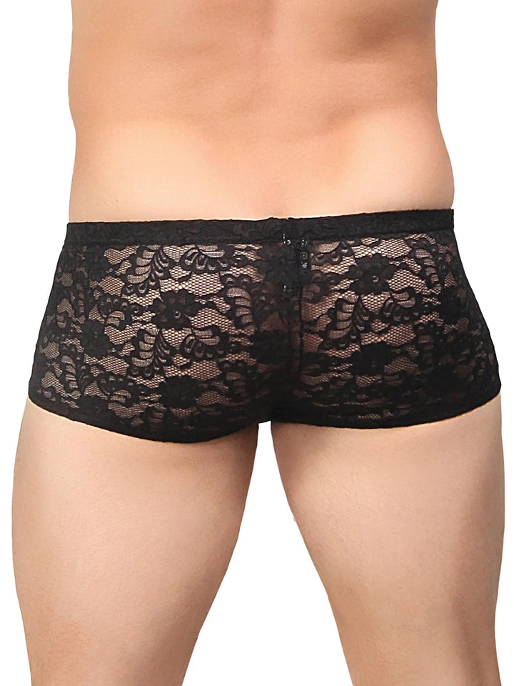 Mp Stretch Lace Mini Short Black Lrg