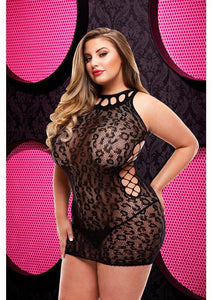 Lapdance Leopard Lace Mini Dress Q/S