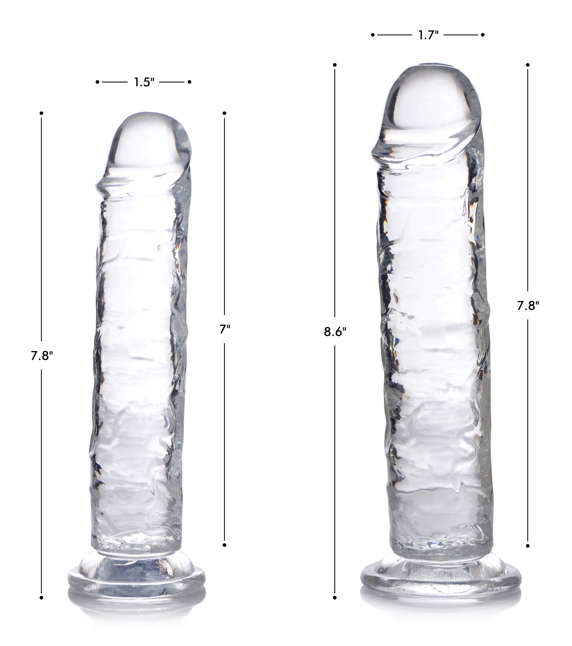 Jock C-Thru 8In Clear Dildo Tpe