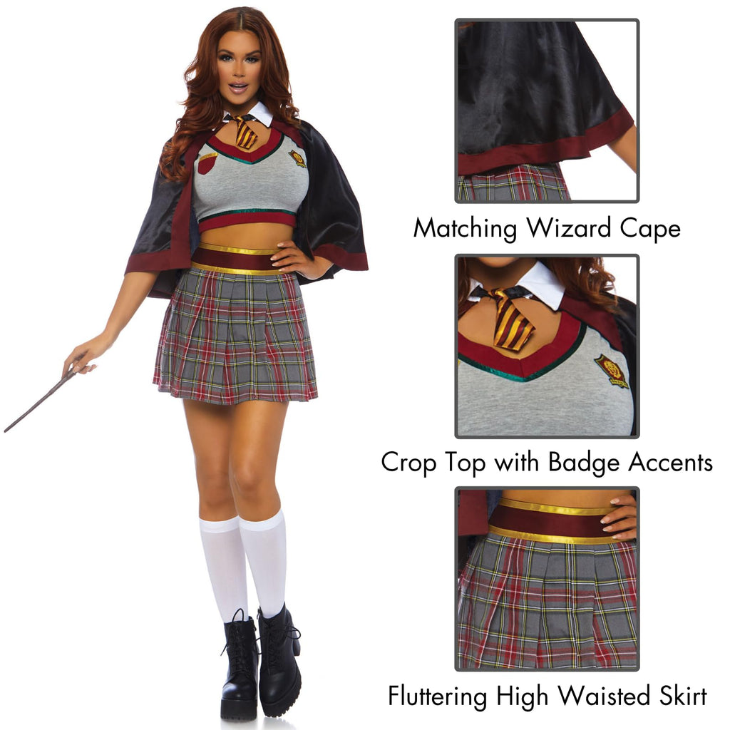 Leg Avenue 2 Pc Spellbinding School Girl, Multicolor Color
