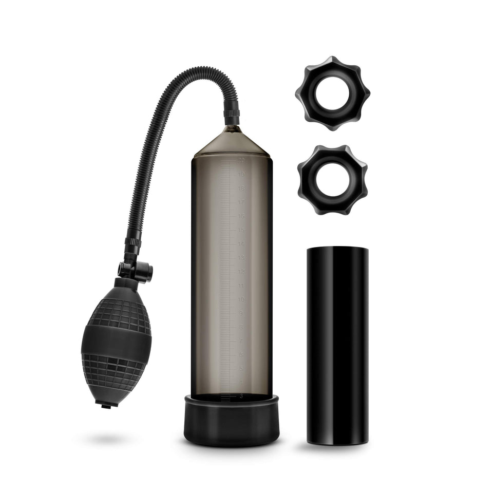 Blush Thick Cock Quickie Kit -Male Performance And Pleasure Enhancing System - Penis Pump For Longer Harder Erections - Rings To