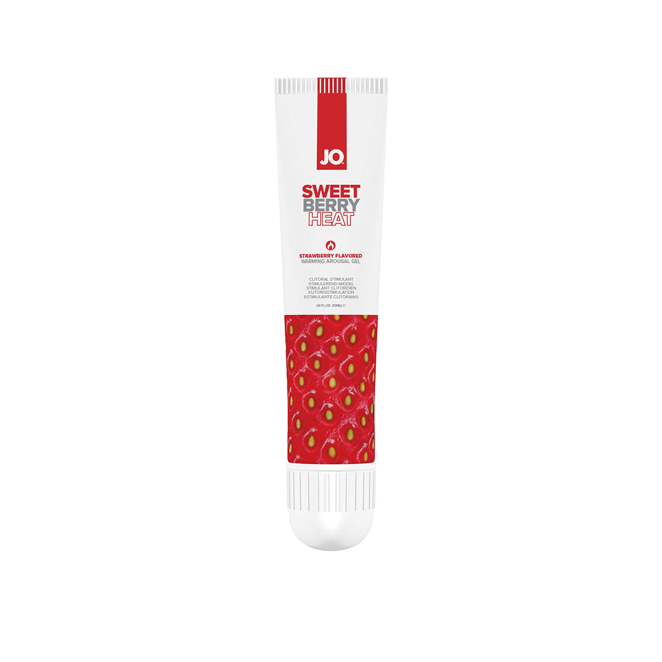 System Jo Sweet Berry Heat Flavored Clitoral Warming Arousal Gel - Infused Strawberry Fruit Flavor 0.34 Ounce/ 10Ml