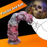 Monster Fantasy Dildo Silicone Anal Dildos with Suction Cup for Men, Realistic Dildo for Women, 8 inch Soft Animal Alien Prostat