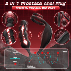 Thrusting Prostate Massager Sex Toys for Men Anal Plug - Prostate Vibrator Adult Toys Anal Toys Vibrating Butt Plug with App Rem