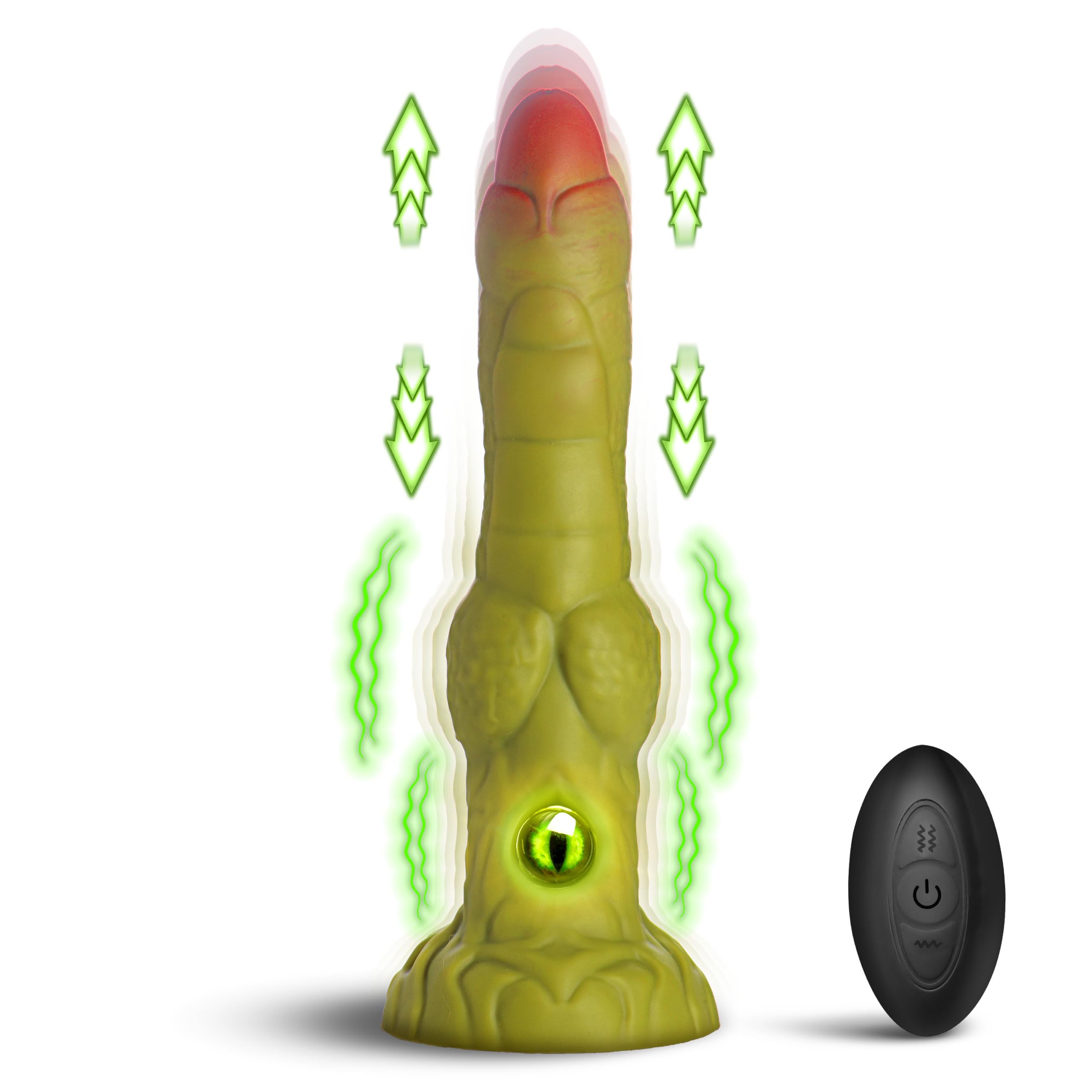 CREATURE COCK EYEGOR THRUSTING VIBRATING SILICONE DILDO