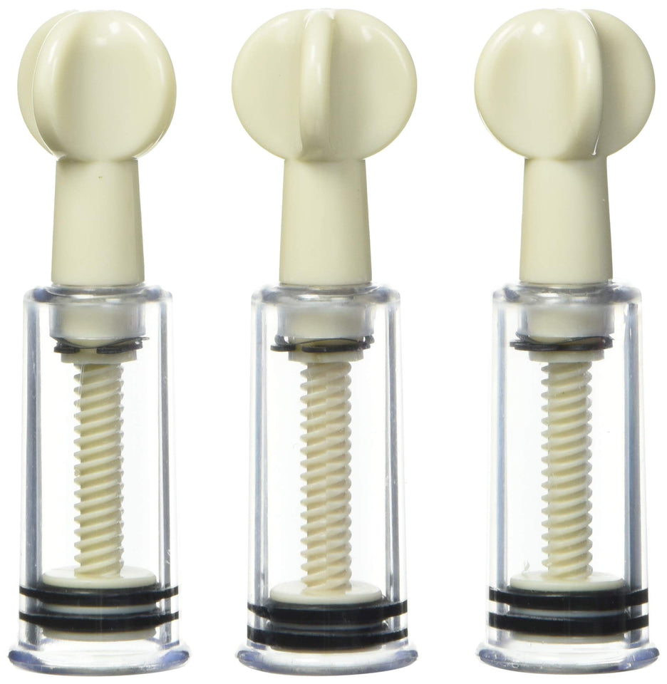 Size Matters Twist Up Nipple And Clitoris Suction Devices Transparent 3 Count (Pack Of 1) (Ac914)