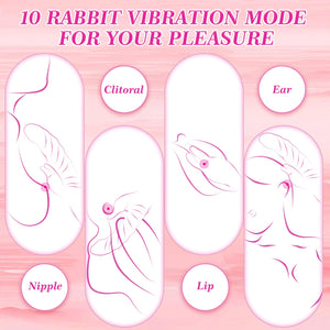 Thrusting Vibrator Sex Toy Rabbit Thrusting Dildo with 3 Thrusting 10 Vibration & 3 Wiggling Sex Novelties Vibrador Sexual Vibra
