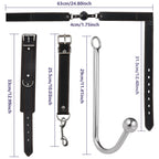 SM Sex Toys Anal Hook BDSM Restraint Kit Sex Bondage with Comfortable and Durable Ball gags Choker and Adjustable Leather Handcu