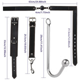 SM Sex Toys Anal Hook BDSM Restraint Kit Sex Bondage with Comfortable and Durable Ball gags Choker and Adjustable Leather Handcu
